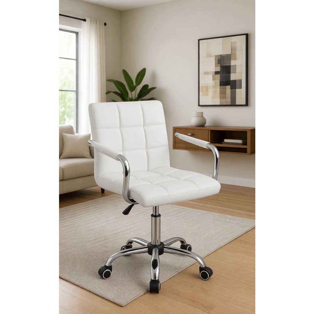 Desk Vanity Setup - Vanity Desk Chair - Tufted PU