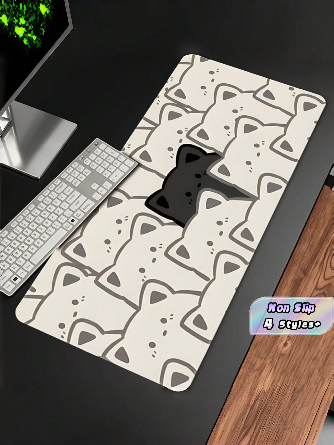 Desk Setup Black And White - 1PC Large High Quality Non Slip