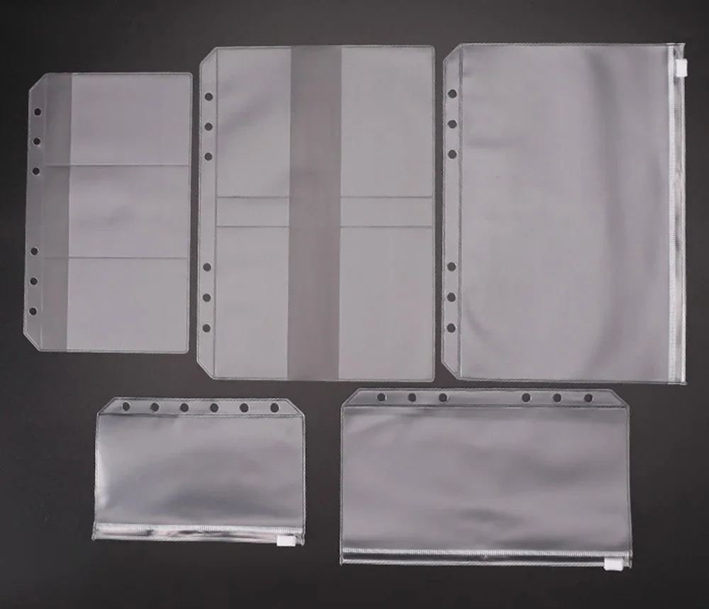 Ring Binder Box - Transparent PVC Storage Card Holder For