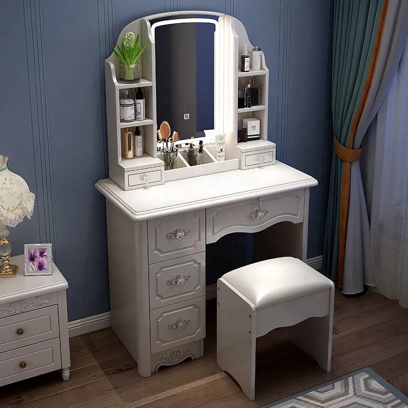 Girls White and pink Modern Wo - огляд і ціна Desk Vanity Setup