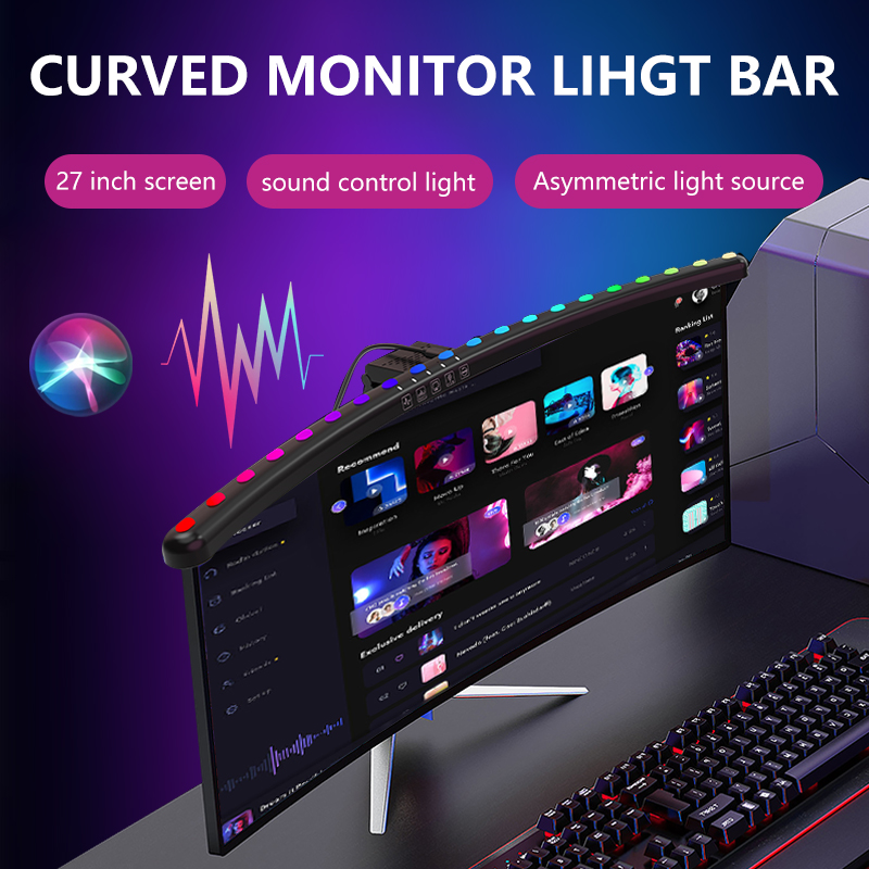 RGB Light Bar Monitor Smart Wi - огляд і ціна Desk Setup For Office