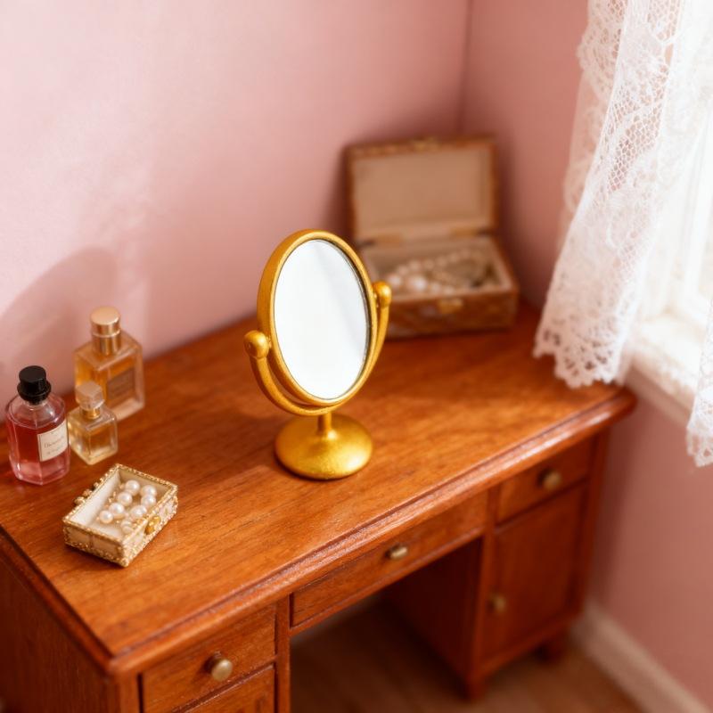1Pcs Miniature Retro Mirror Dr - огляд і ціна Desk Setup Retro