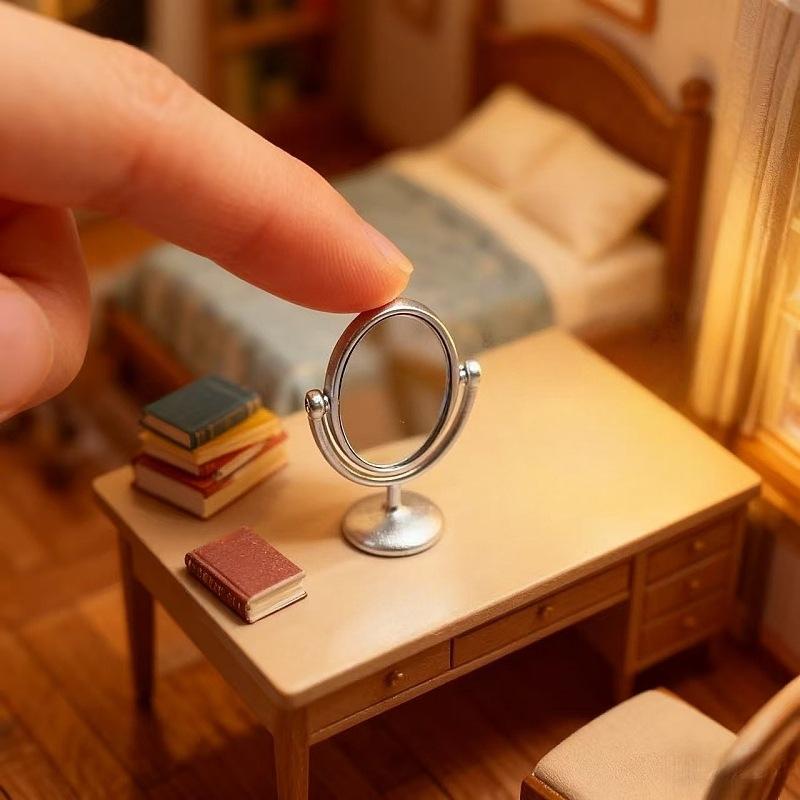 1Pcs Miniature Retro Mirror Dr - огляд і ціна Desk Setup Retro