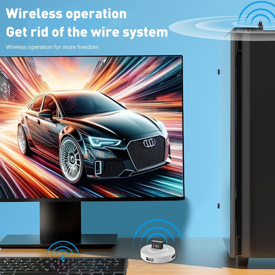 Bluetooth 5.1 Dongle Adapter W - огляд і ціна Desk Setup Speakers