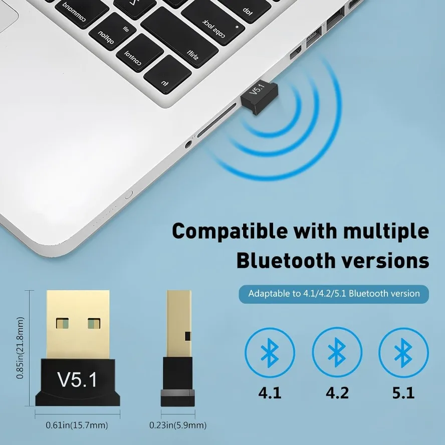 Bluetooth 5.1 Dongle Adapter W - огляд і ціна Desk Setup Speakers
