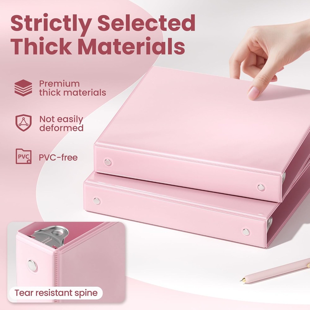 1 Inch 3 Ring Binder, Pink, Ho - огляд і ціна Ring Binder Box