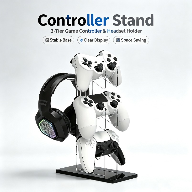 Controller Holder with Headset - огляд і ціна Desk Setup Ps5