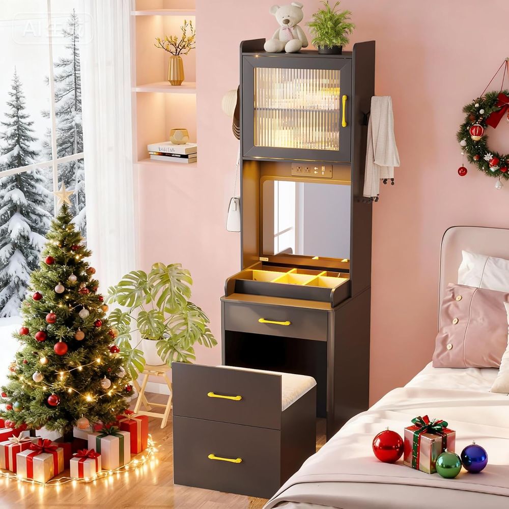 Human Sensor LED Vanity Desk w - огляд і ціна Desk Vanity Setup