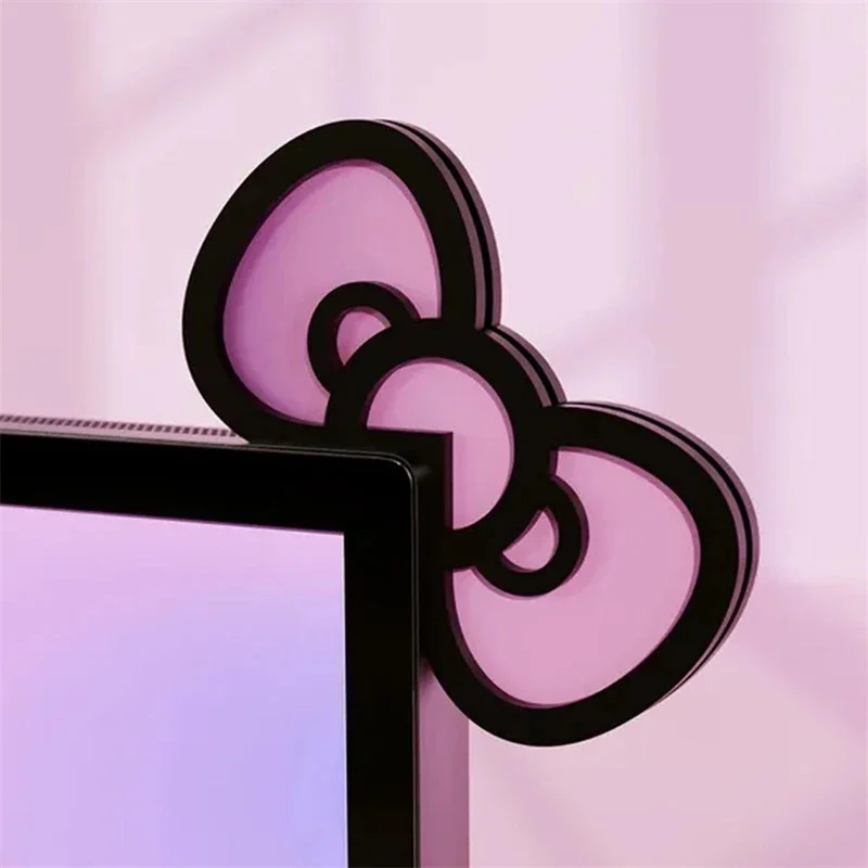 Kawaii Pink Acrylic Bow Monito - огляд і ціна Desk Setup For Office