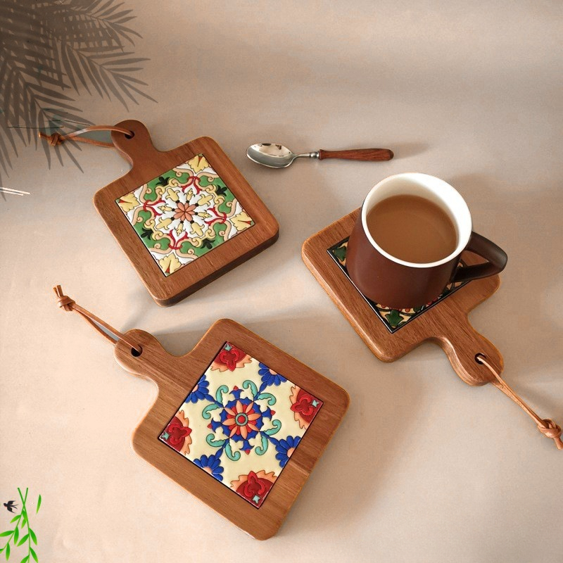 Solid Wood Flower Brick Hand P - огляд і ціна Desk Setup Retro