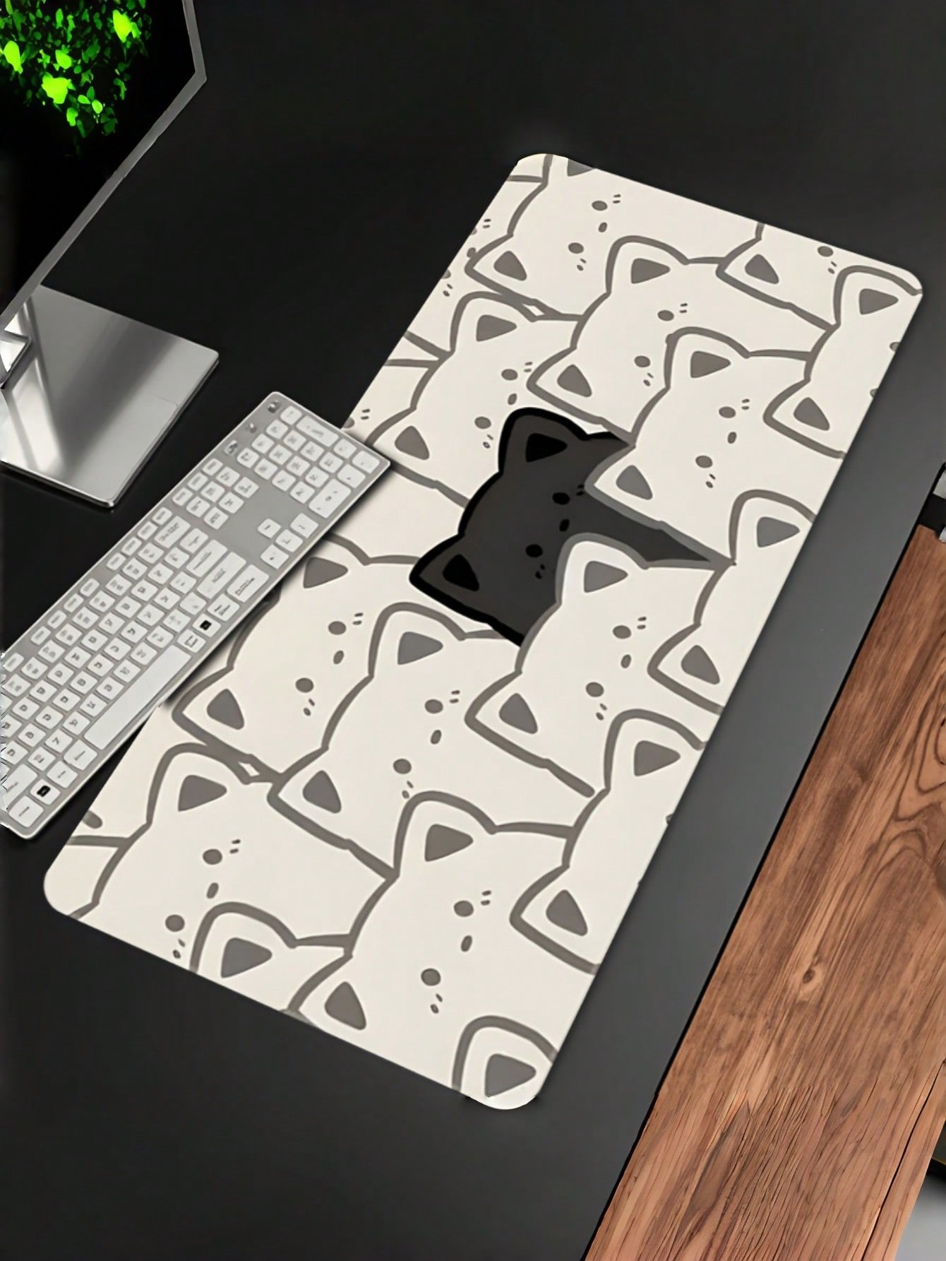 1PC Large High Quality Non Sli - огляд і ціна Desk Setup Black And White