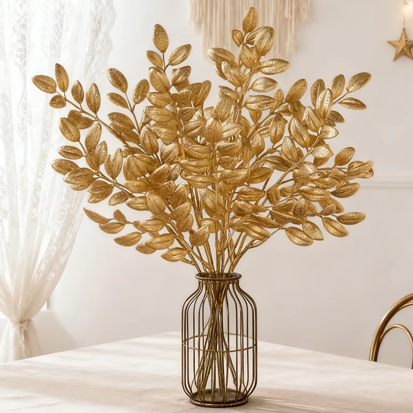 10Pcs Artificial Plants Golden - огляд і ціна Desk Setup Plants