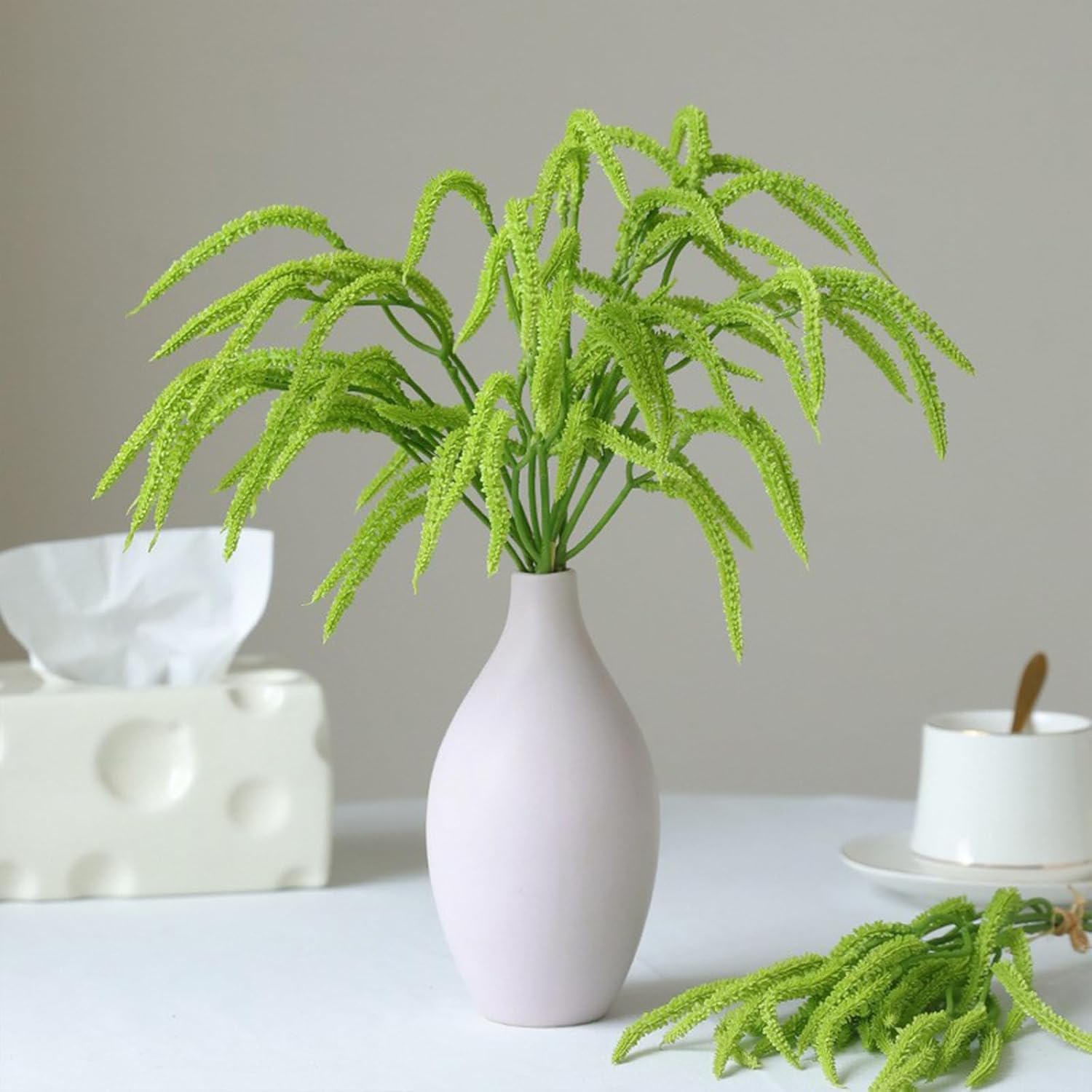 Artificial Plants Fluffy Palm  - огляд і ціна Desk Setup Plants