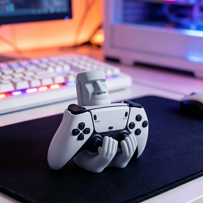Funny Moai Stone Resin Gamepad - огляд і ціна Desk Setup Ps5