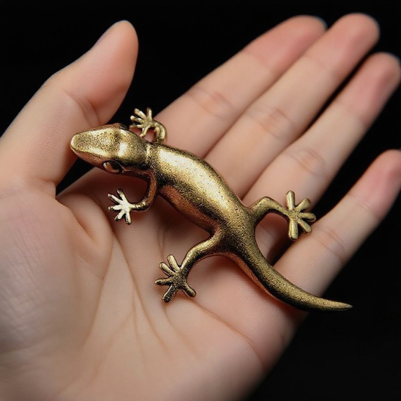 Handmade Bronze Retro Gecko Li - огляд і ціна Desk Setup Retro