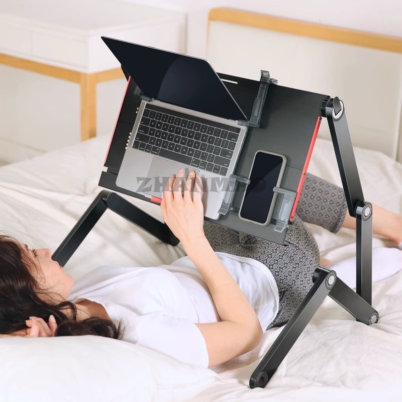 Lying Flat on The Bed, Laptop  - огляд і ціна Desk Setup Notebook