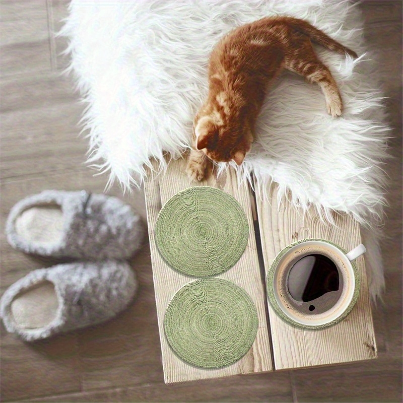 6pcs 4in Round Retro Green Gro - огляд і ціна Desk Setup Retro